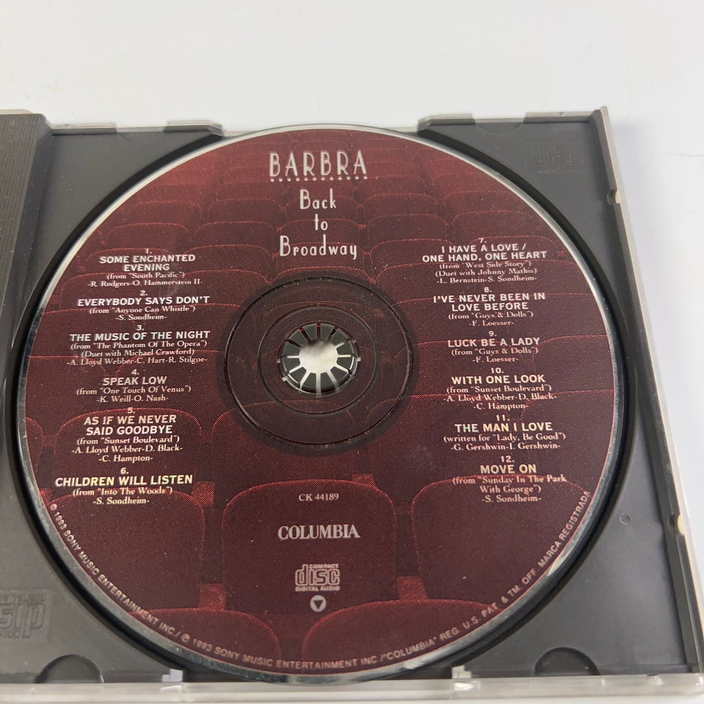Barbra Streisand - Back to Broadway - CD, 1993, Columbia