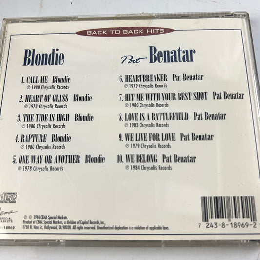 Pat Benatar & Blondie : Back to Back Hits CD