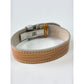 LOUIS VUITTON Epi Bracelet Gold x Orange x Silver Adjustable Approx 8in