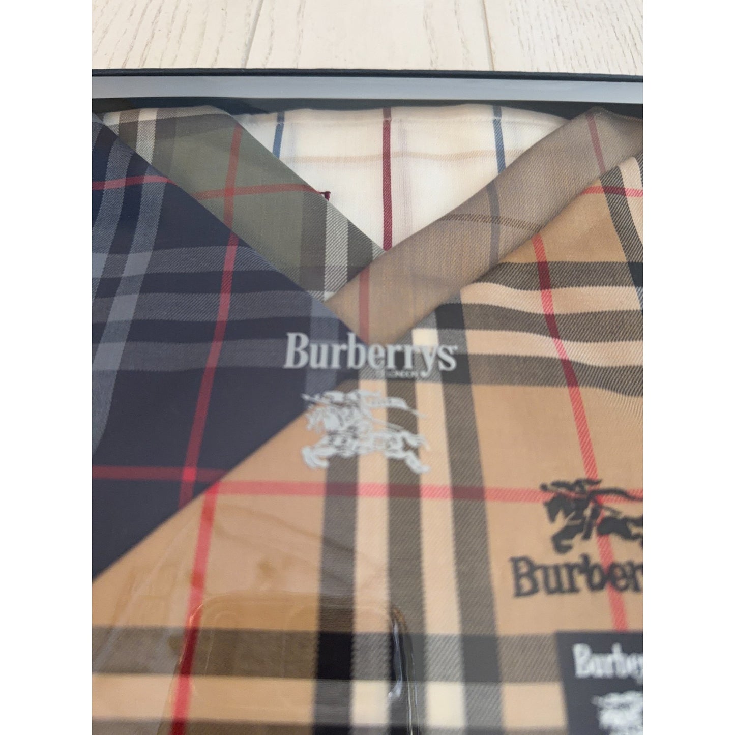 BURBERRY Nova Check Scarf Handkerchief 5 Pack Premium Authentic Gift