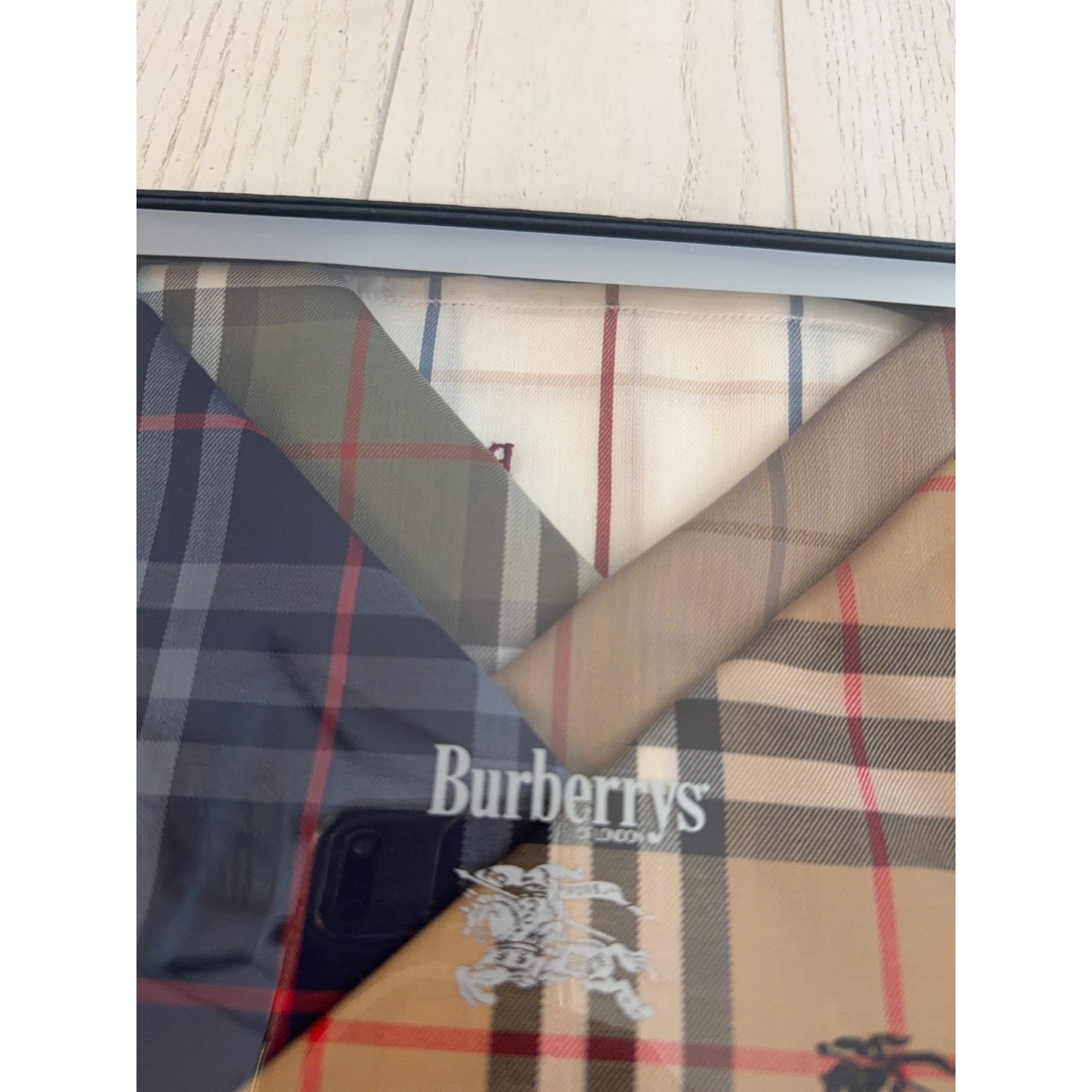 BURBERRY Nova Check Scarf Handkerchief 5 Pack Premium Authentic Gift