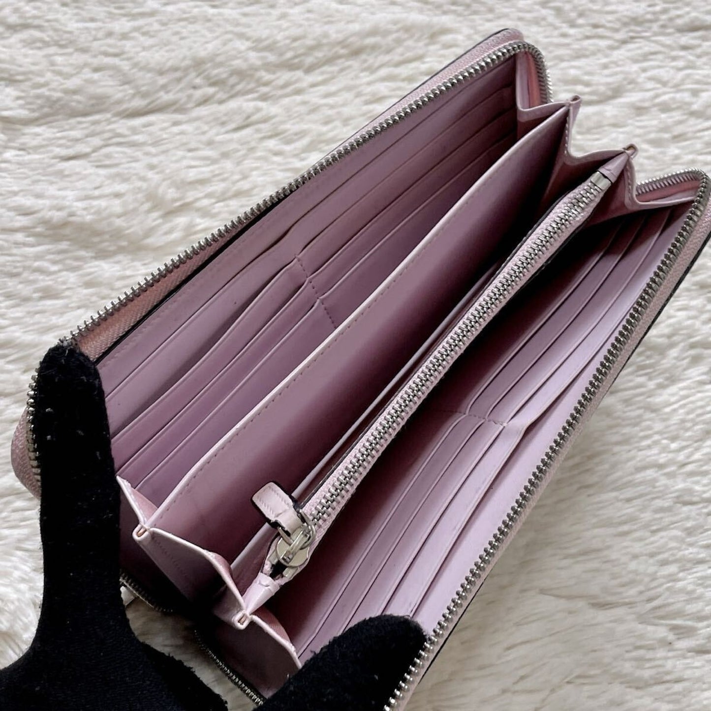 MCM Visetos Rabbit Round Zipper Long Wallet PVC Leather