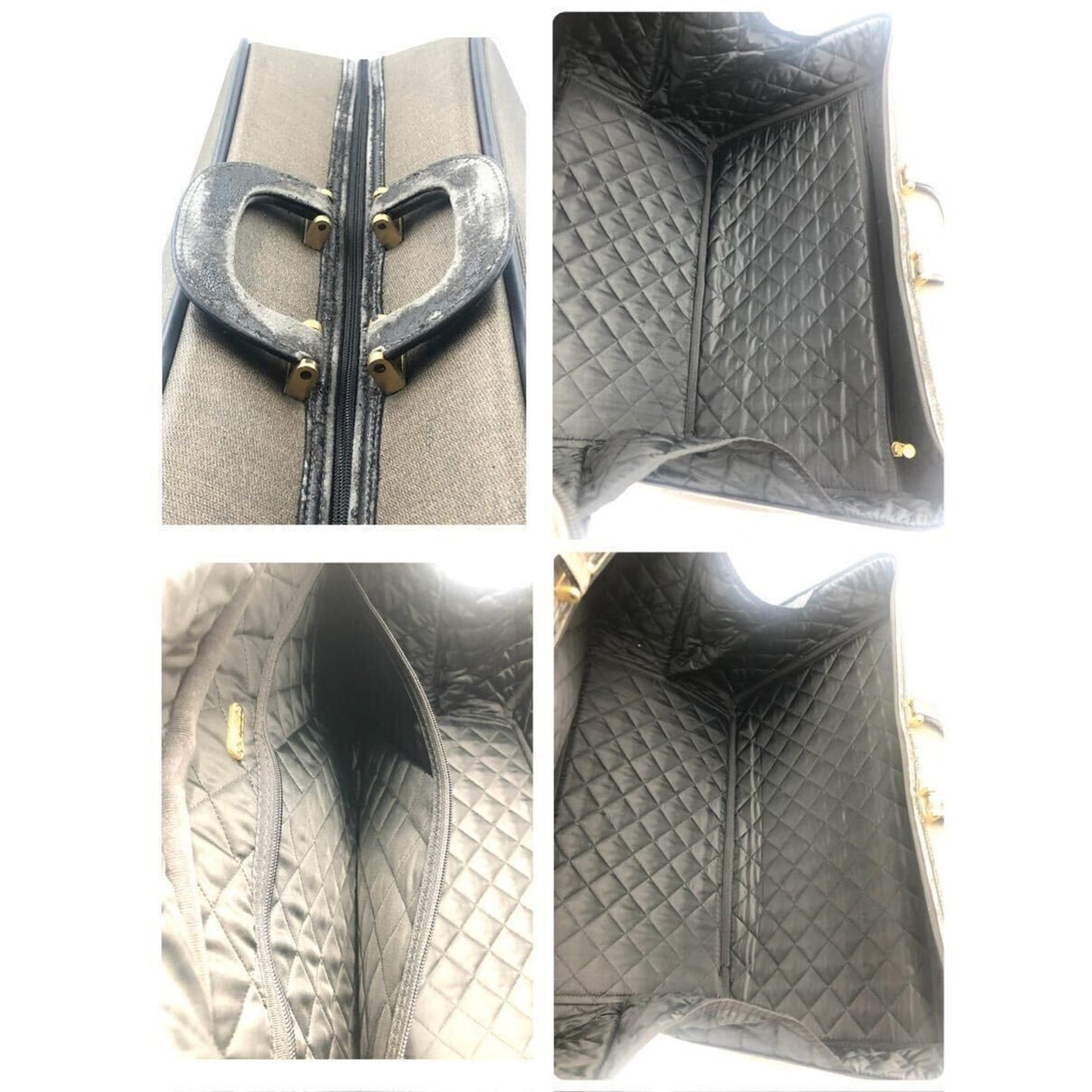 FENDI 2-way Large Capacity Trunk, Coated Canvas, Shoulder Strap, Bottom Studs