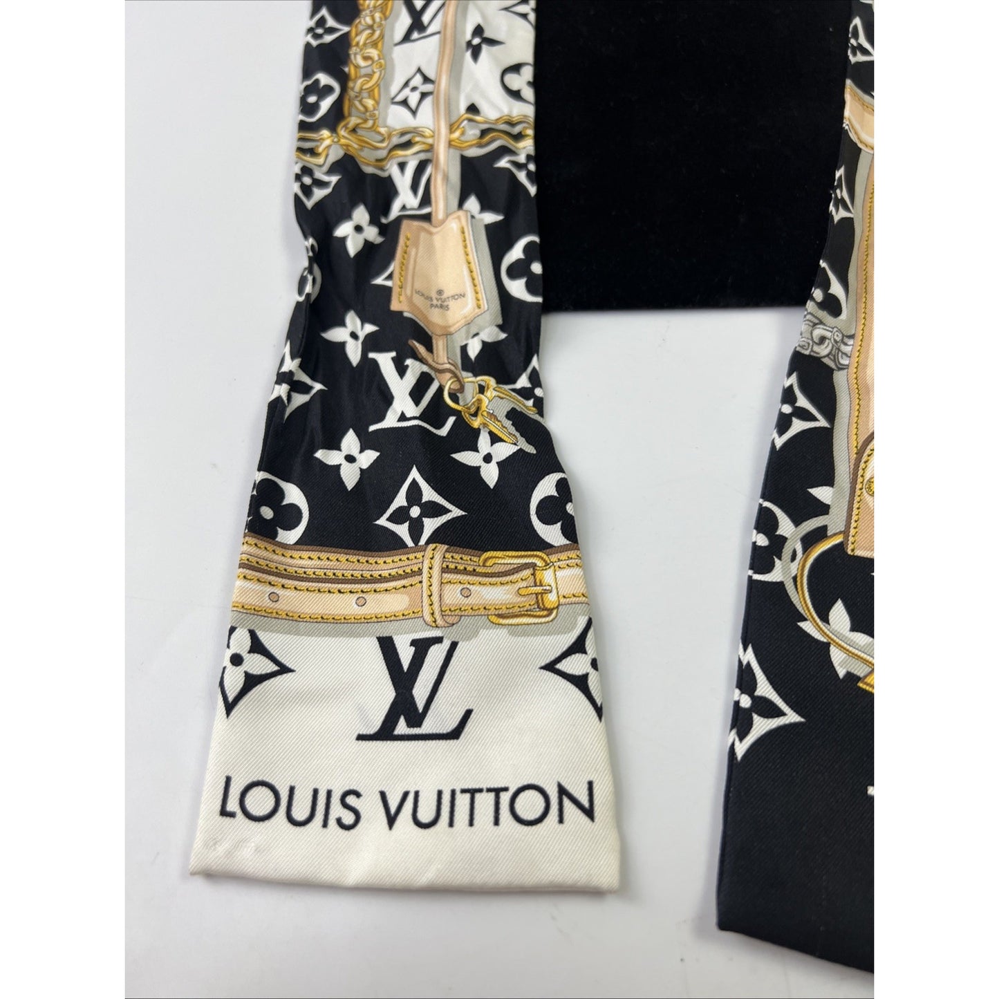Louis Vuitton Bando Monogram LV Logo Ribbon Scarf