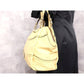 MCM Calf Leather Handbag Cream Gold Hardware Tote Bag