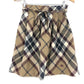 Burberry Blue Label Nova Check Skirt With Strap Beige Size 38