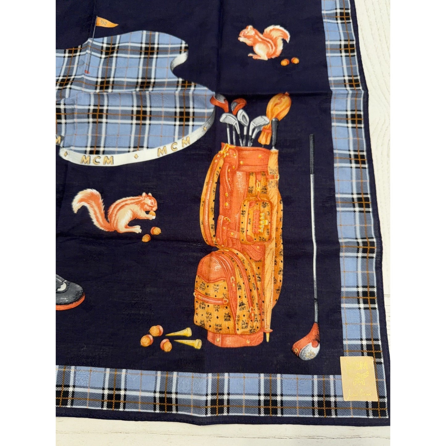 Vintage MCM Handkerchief Neckerchief Bandana Pocket Square Rare