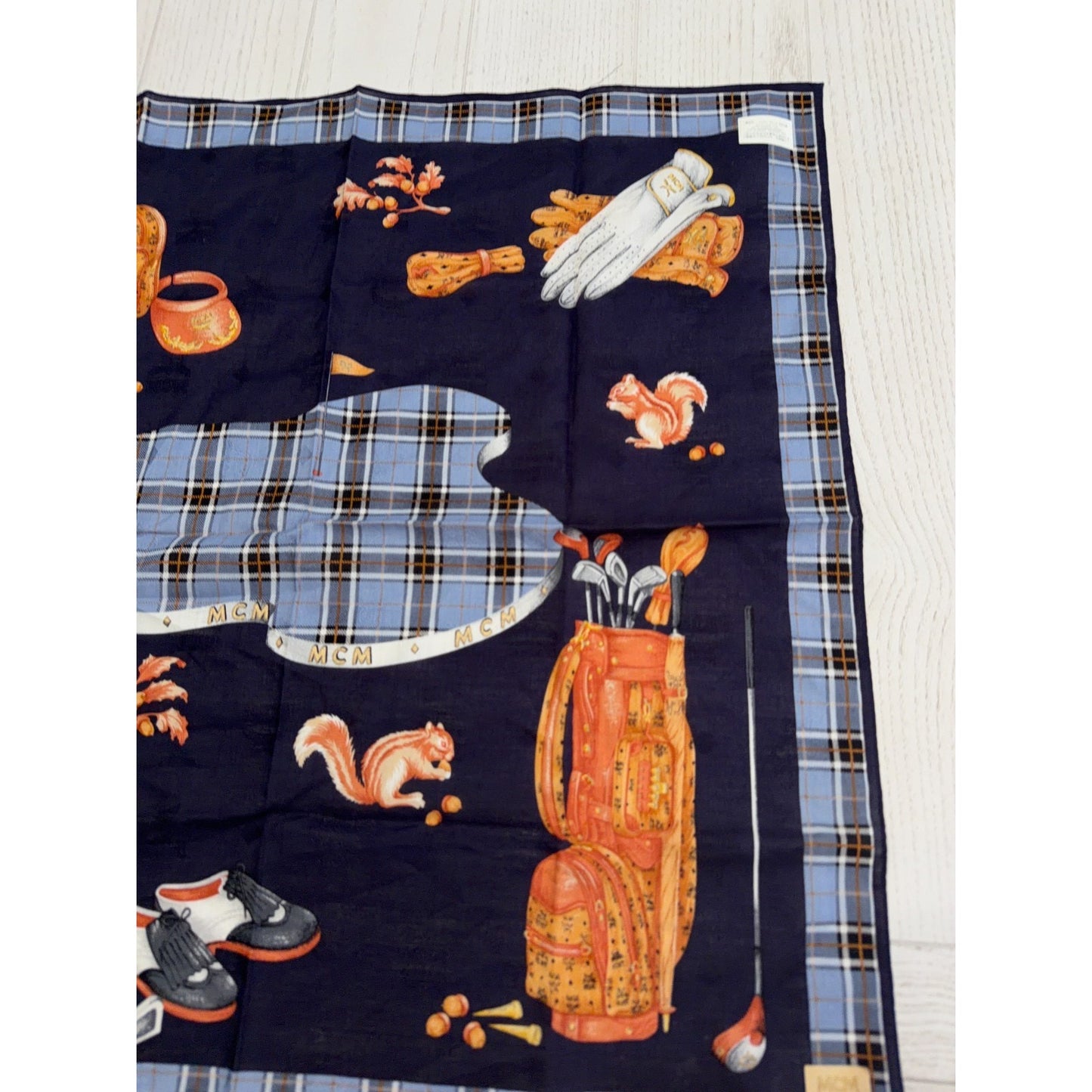 Vintage MCM Handkerchief Neckerchief Bandana Pocket Square Rare