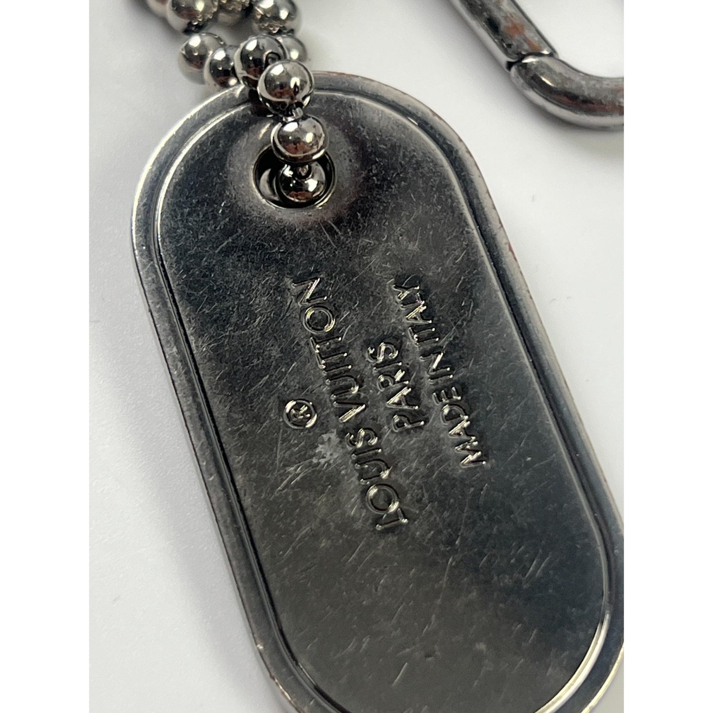 Louis Vuitton Authentic Key Ring/Charm Porte Cle Tab Monogram Eclipse M63618