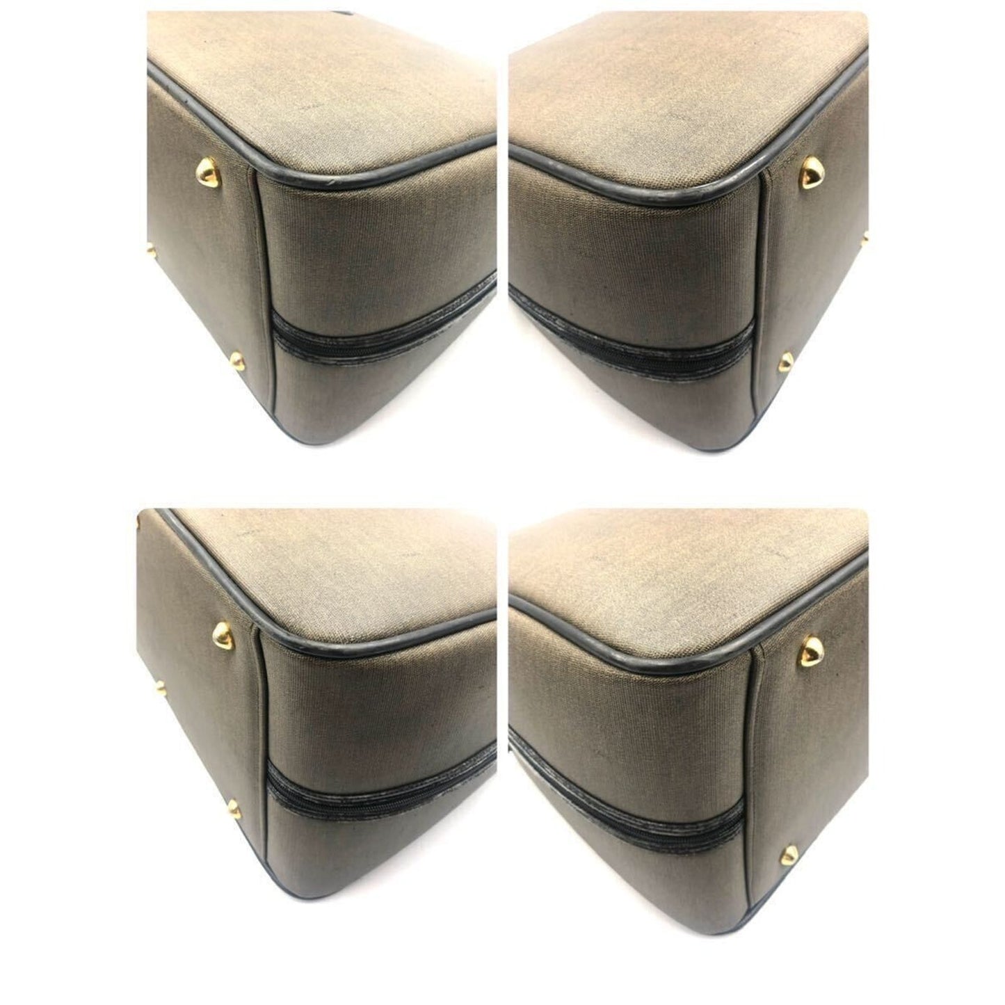 FENDI 2-way Large Capacity Trunk, Coated Canvas, Shoulder Strap, Bottom Studs