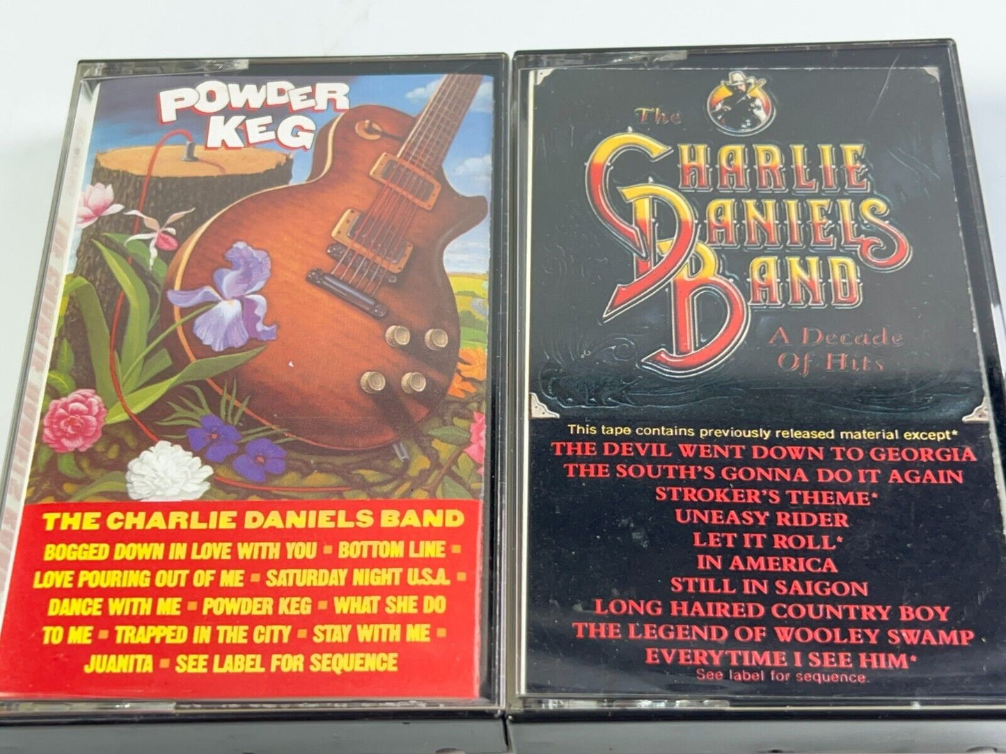 Charlie Daniels Band Powder Keg & A Decade of Hits Cassette Tapes
