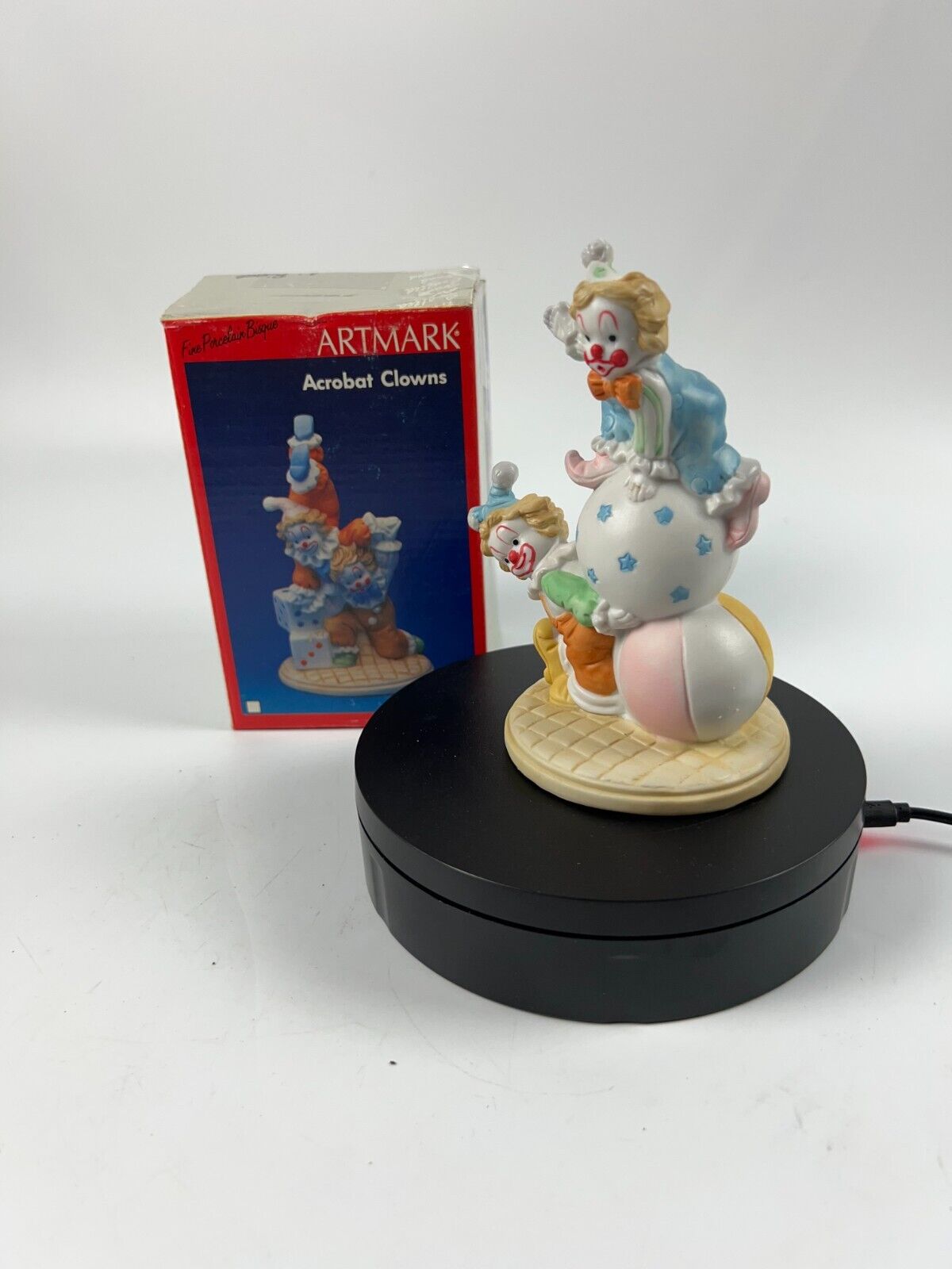 Artmark Acrobat Circus Clown Figurine Sitting On Balls Multicolor