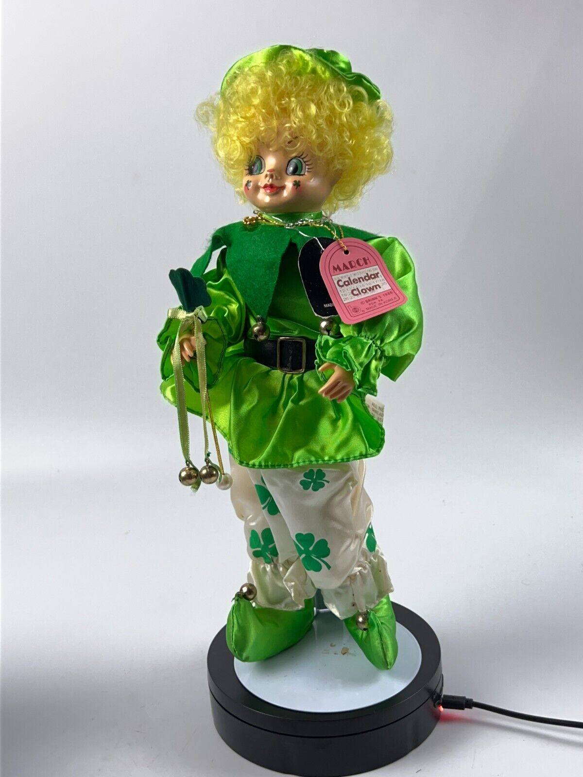 Brinn's Calendar Clown Doll March Limited Edition 1986 Irish St Patrick's Day