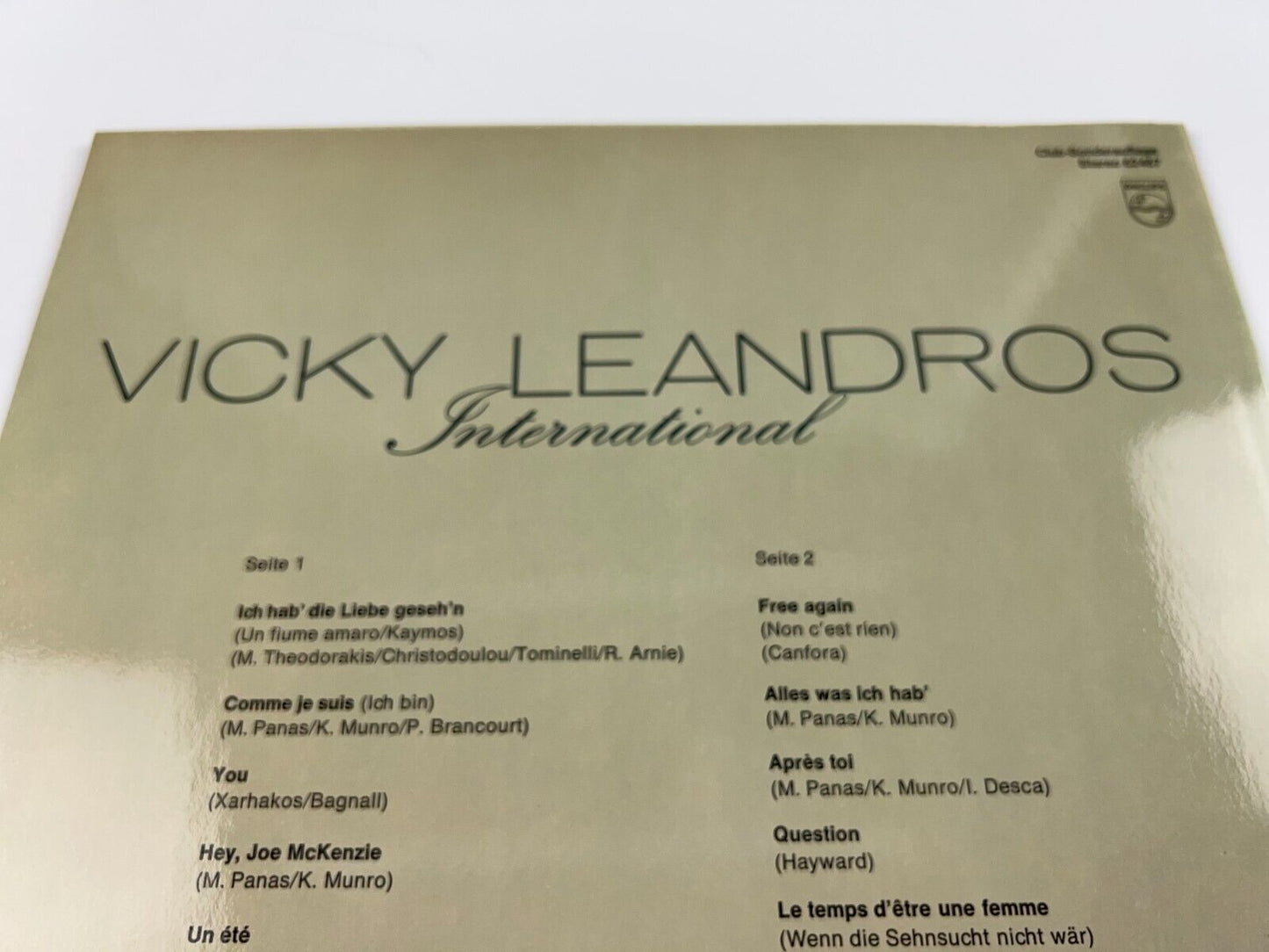 Vicky Leandros International Swiss Ex Libris Vinyl LP Rare! VG