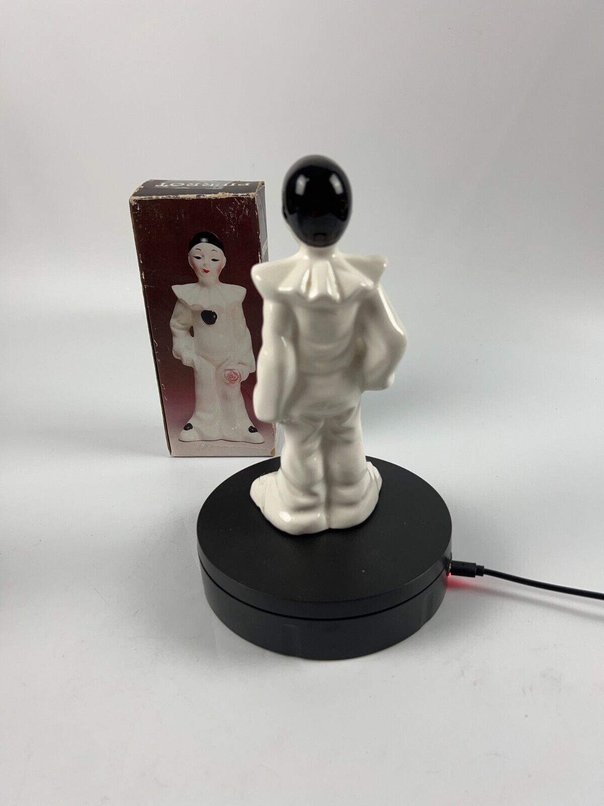 Pierrot Vintage Harlequin Clown Mime Ceramic Pierrot 10 inches Figurine