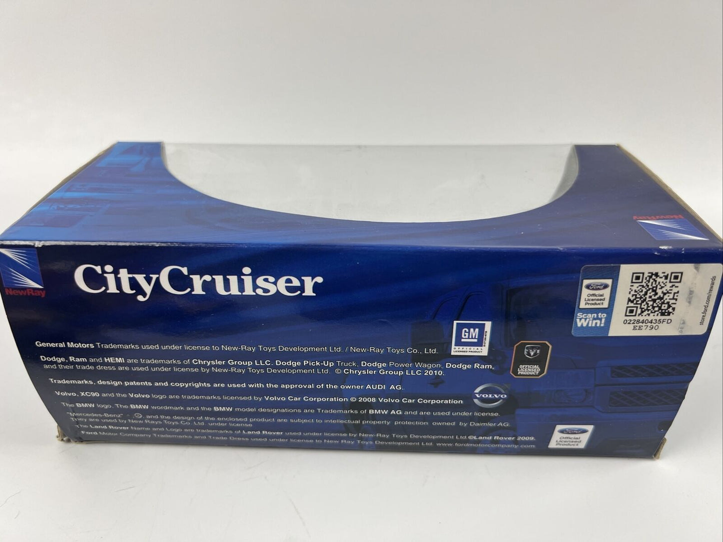 New Ray City Cruiser Collection Ford GT Blue/White 1/32 Scale