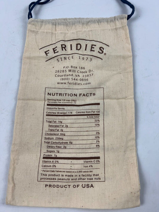 Feridies Virginia Peanuts 12oz   Burlap Bags Since 1973 Salted in the Shell