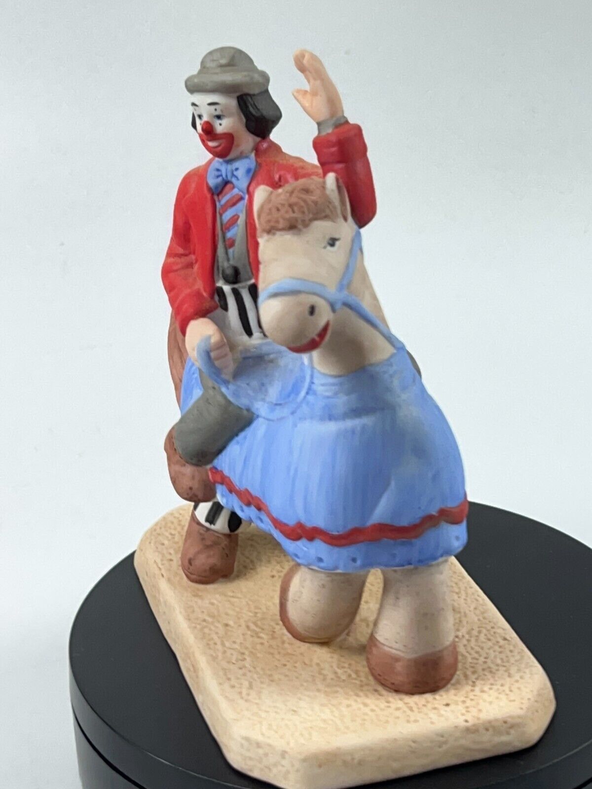 Vintage 1985  Willett’s Clown & Horse Ceramic Figurine 5" Cheri Alderman Taiwan