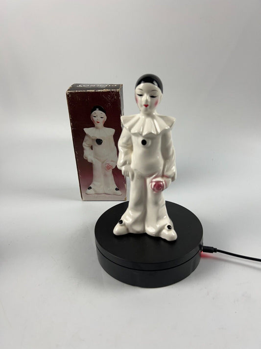 Pierrot Vintage Harlequin Clown Mime Ceramic Pierrot 10 inches Figurine