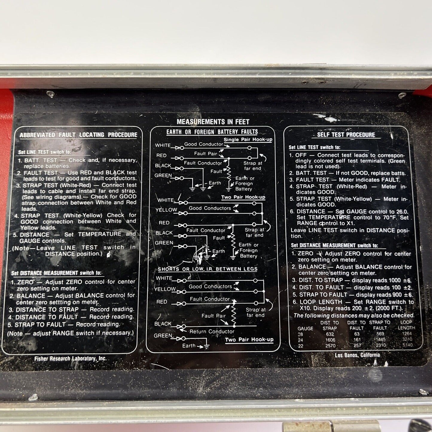 Fisher M-Scope PF-8000 E Cable Resistance Fault Locator Parts or Repair