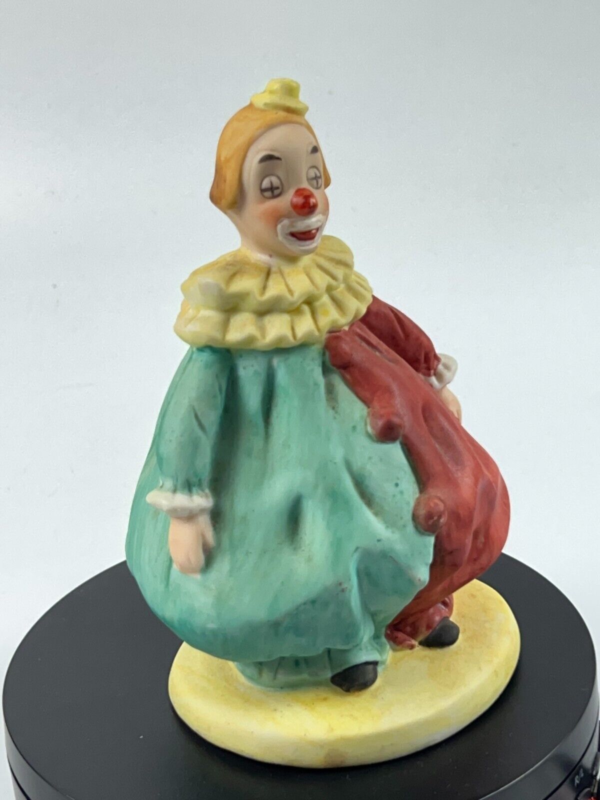 Vintage Hand Painted Ceramic Clown Figurine Collectible Circus 6in