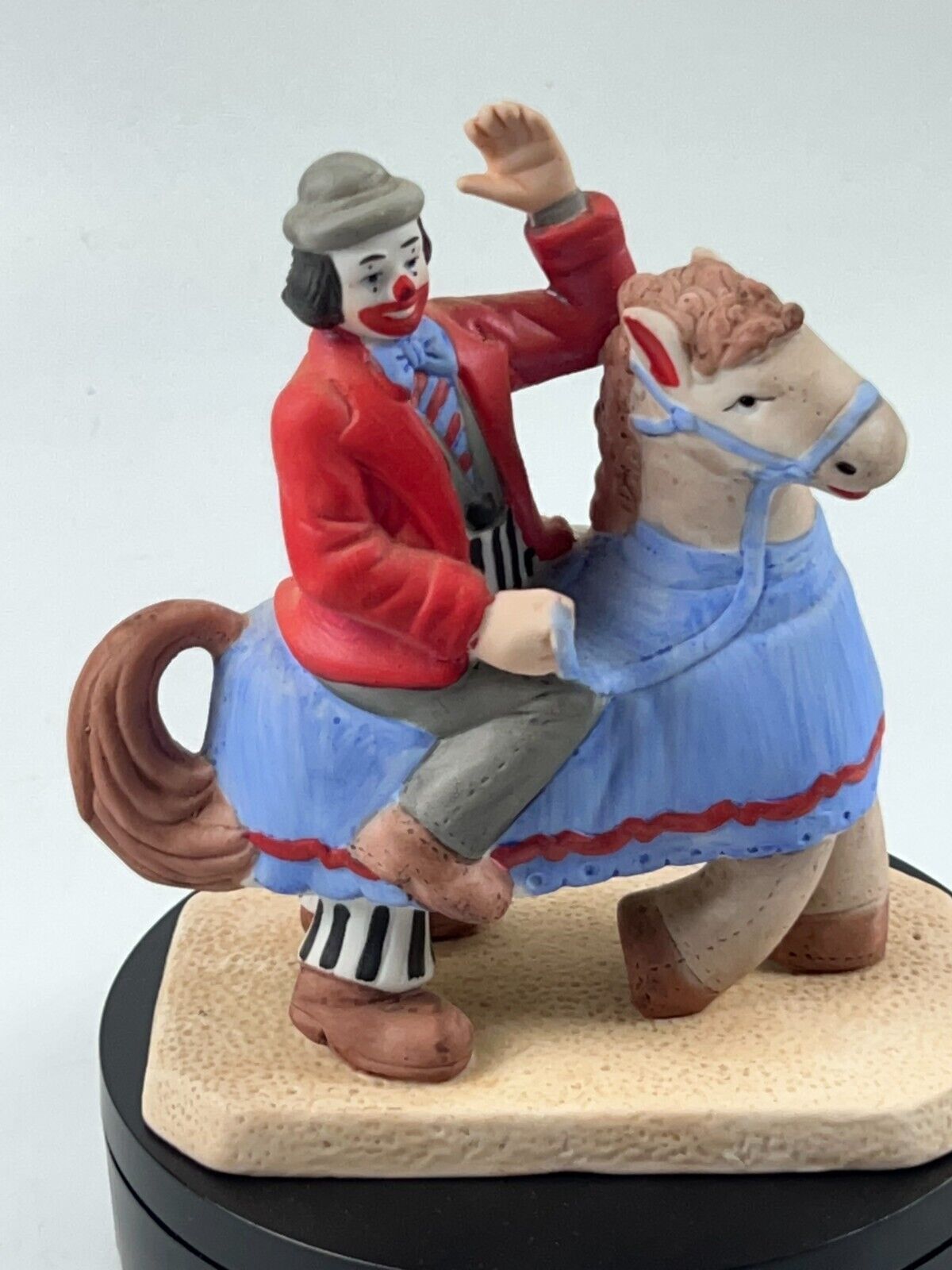 Vintage 1985  Willett’s Clown & Horse Ceramic Figurine 5" Cheri Alderman Taiwan