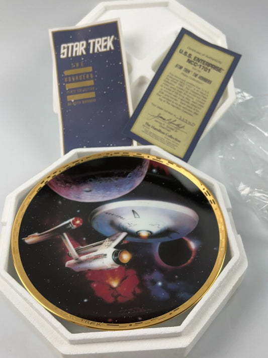 Star Trek The Voyagers USS Enterprise NCC-1701 Hamilton Collectors Plate 1993