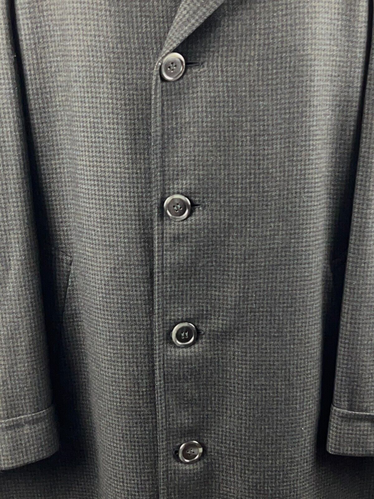 Marshall Field And Company Men's Coat Dark Grey Brindisi 3/4 Jacket See Pictures