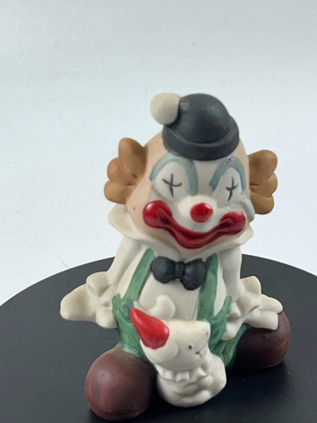 Vintage Original 4in Artmark Clowns Handpainted Ceramic