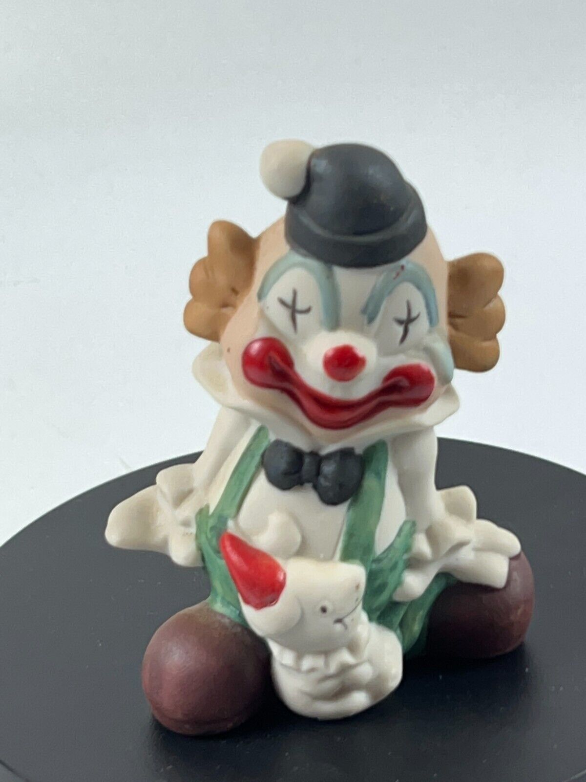 Vintage Original 4in Artmark Clowns Handpainted Ceramic