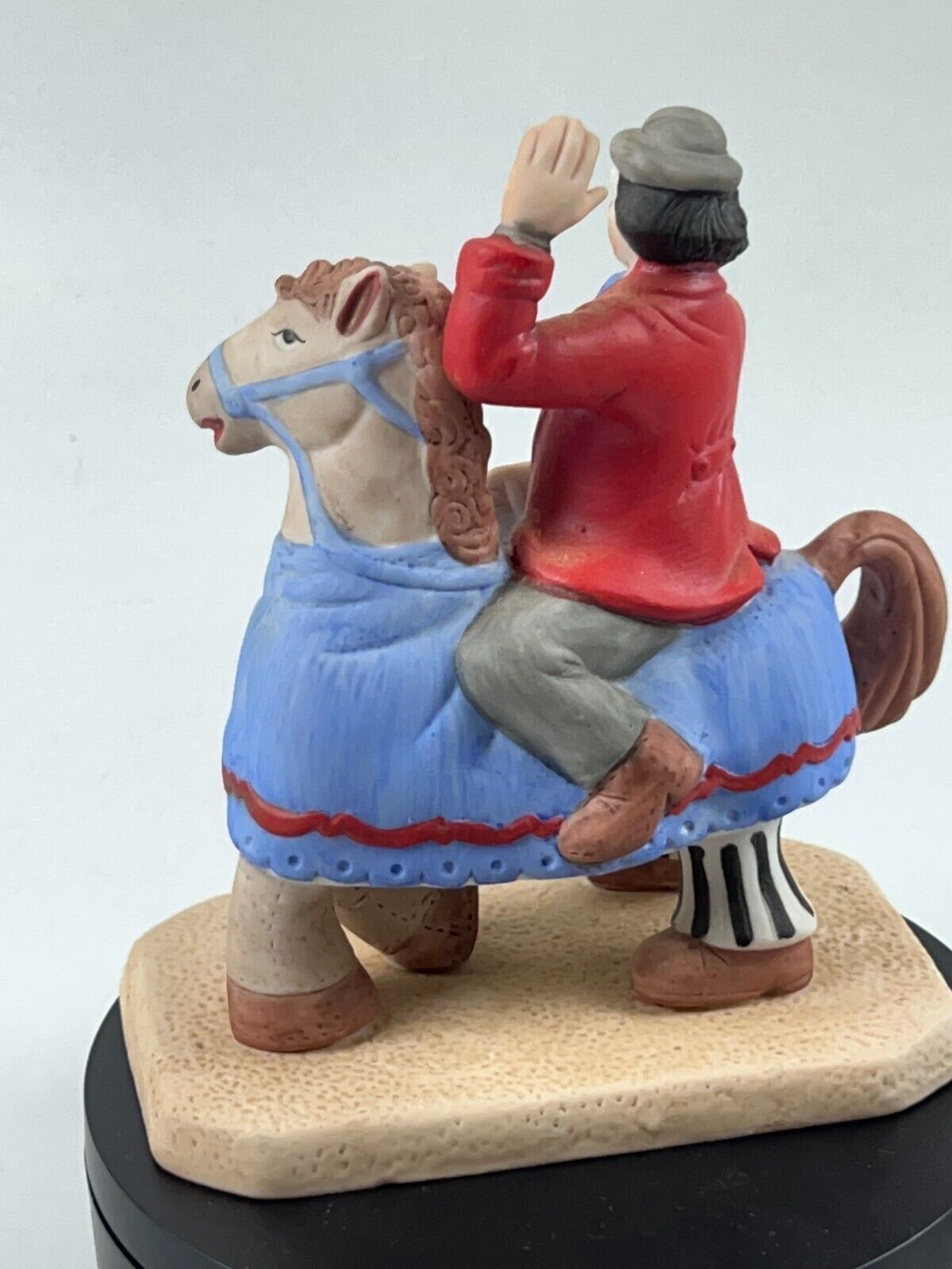 Vintage 1985  Willett’s Clown & Horse Ceramic Figurine 5" Cheri Alderman Taiwan