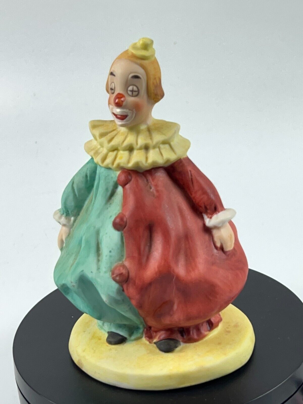 Vintage Hand Painted Ceramic Clown Figurine Collectible Circus 6in