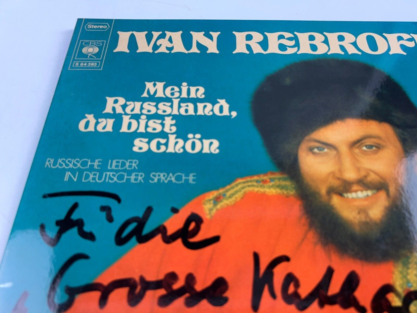 Ivan Rebroff Lp Mein Russland, Du Bist Schön  On Cbs - Vg Signed