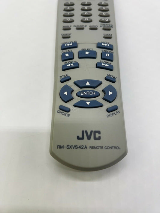 JVC RM-SXVS42A  Remote Control w/Battery Cover. Tested.