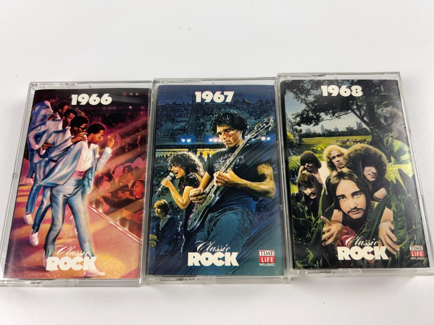 TIME LIFE CLASSIC ROCK COMP CASSETTES 1990 LOT OF 3 1966-1968