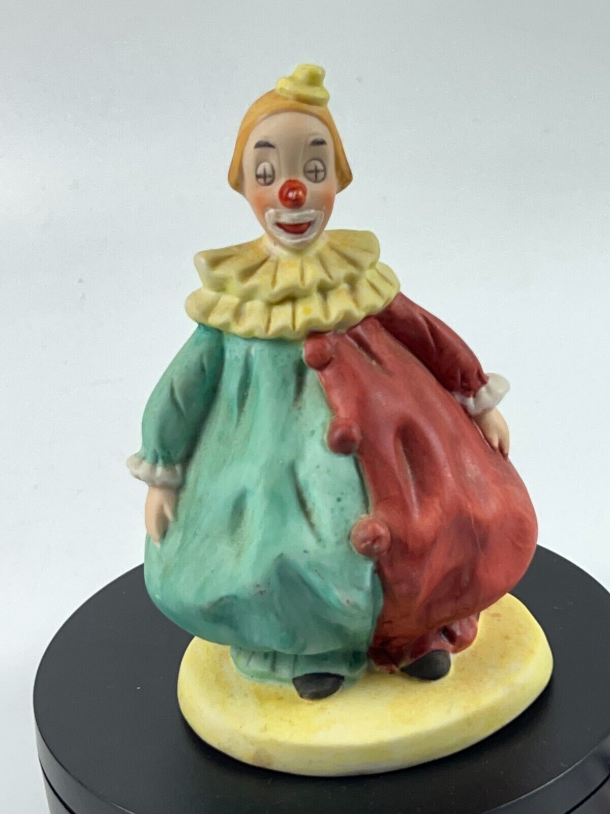 Vintage Hand Painted Ceramic Clown Figurine Collectible Circus 6in