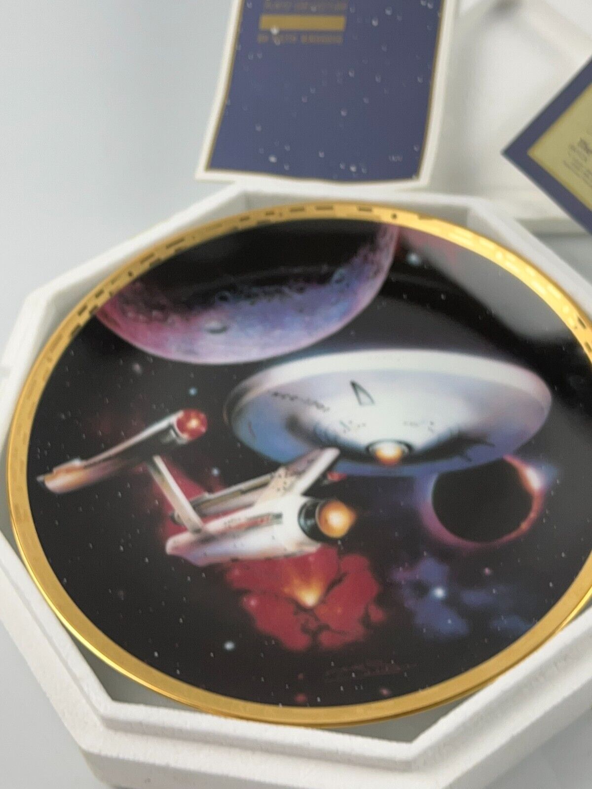 Star Trek The Voyagers USS Enterprise NCC-1701 Hamilton Collectors Plate 1993