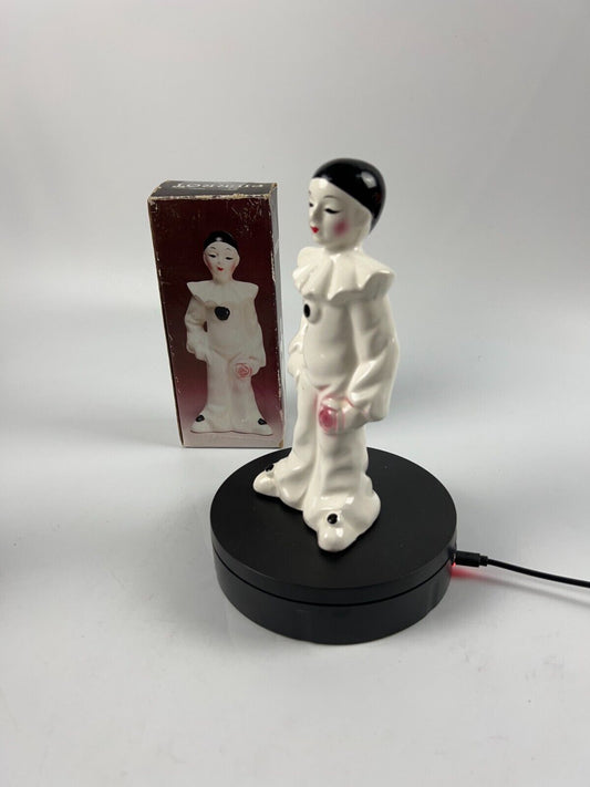 Pierrot Vintage Harlequin Clown Mime Ceramic Pierrot 10 inches Figurine