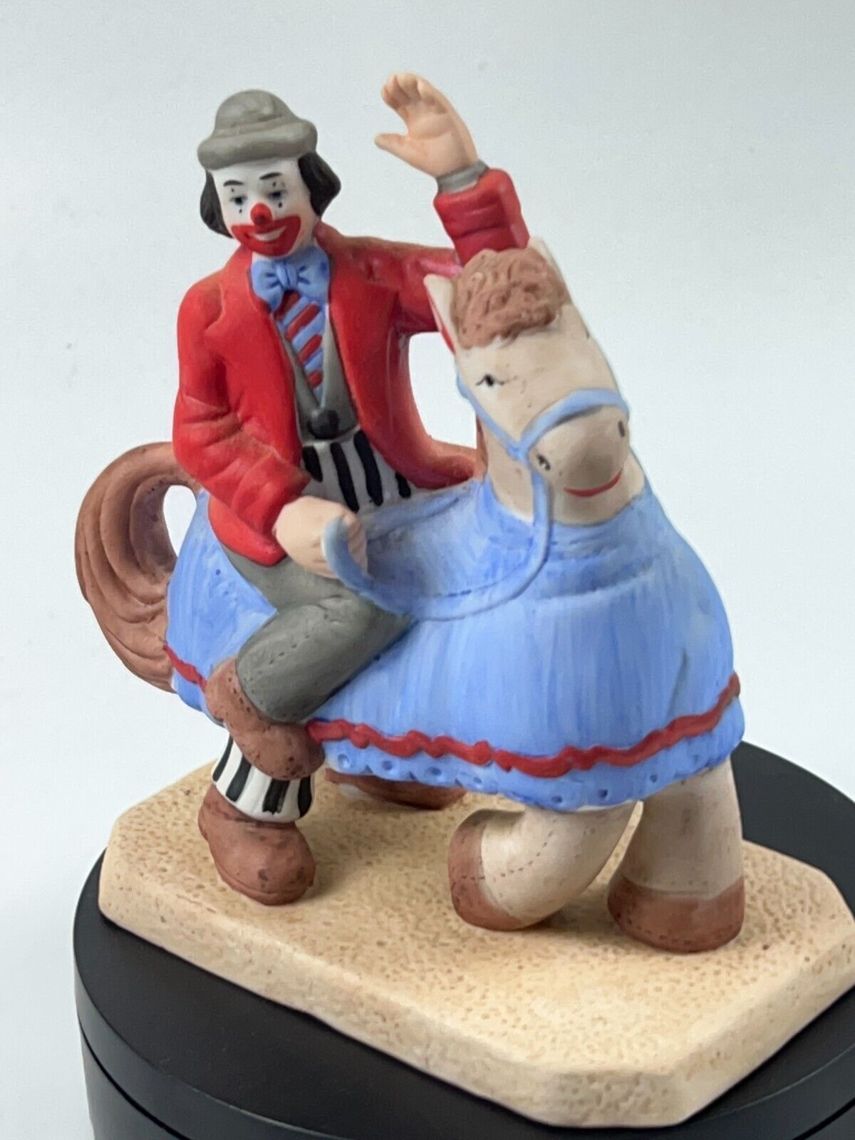 Vintage 1985  Willett’s Clown & Horse Ceramic Figurine 5" Cheri Alderman Taiwan