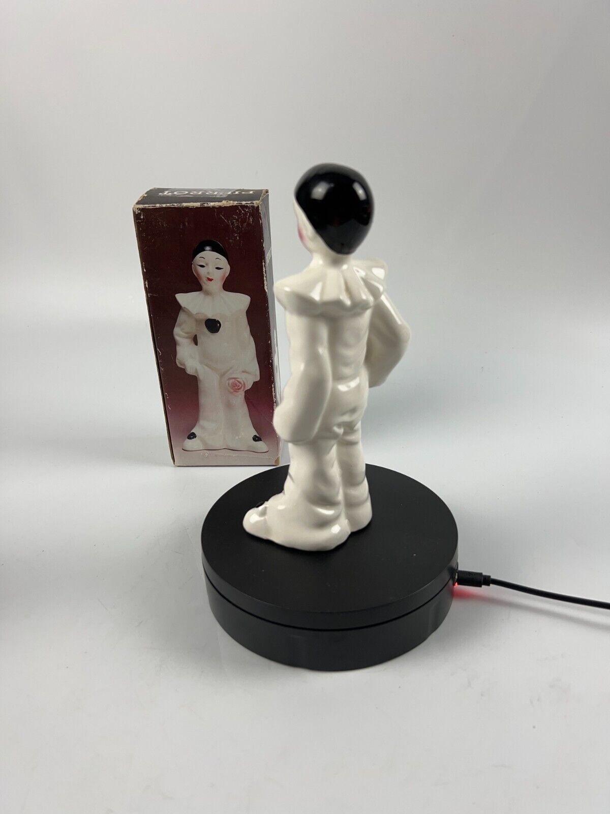 Pierrot Vintage Harlequin Clown Mime Ceramic Pierrot 10 inches Figurine