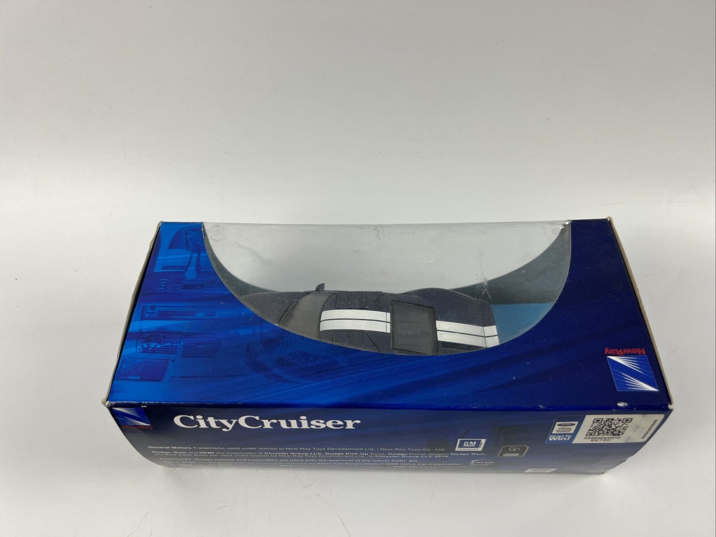 New Ray City Cruiser Collection Ford GT Blue/White 1/32 Scale