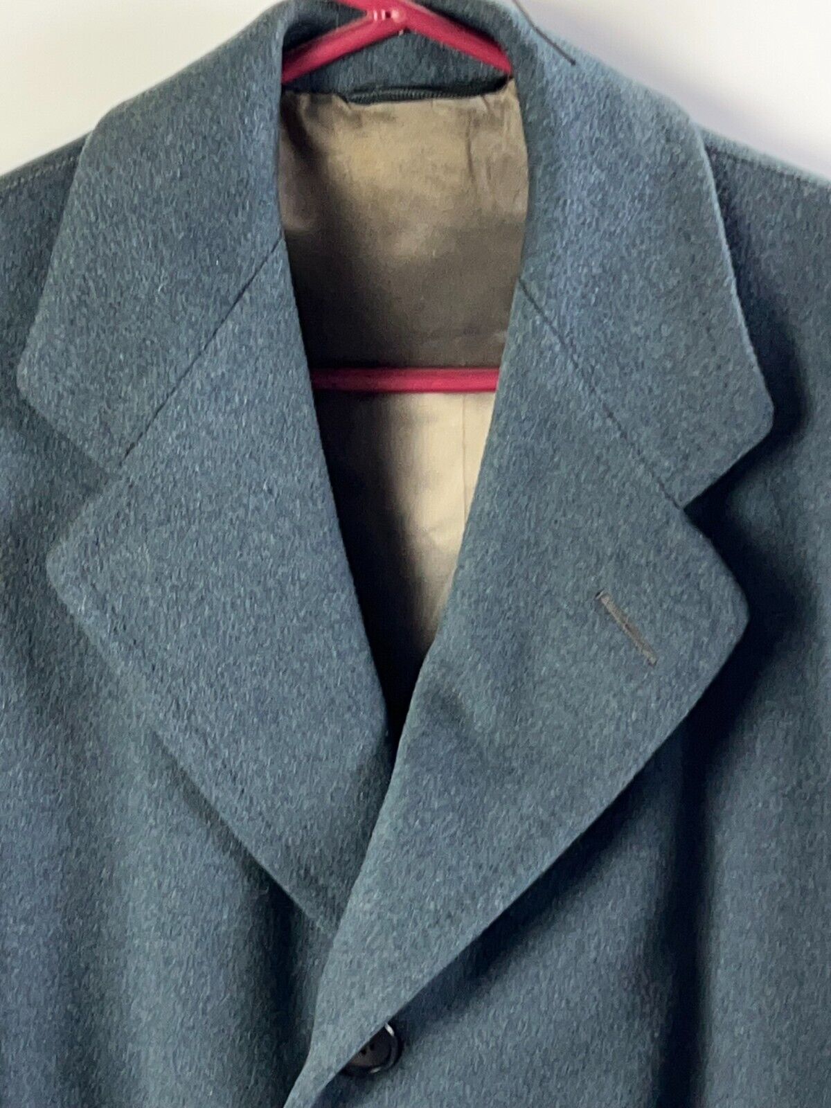 Sabelere Overcoat Mens Scottish Wool Coat Size M L Vintage 1970s