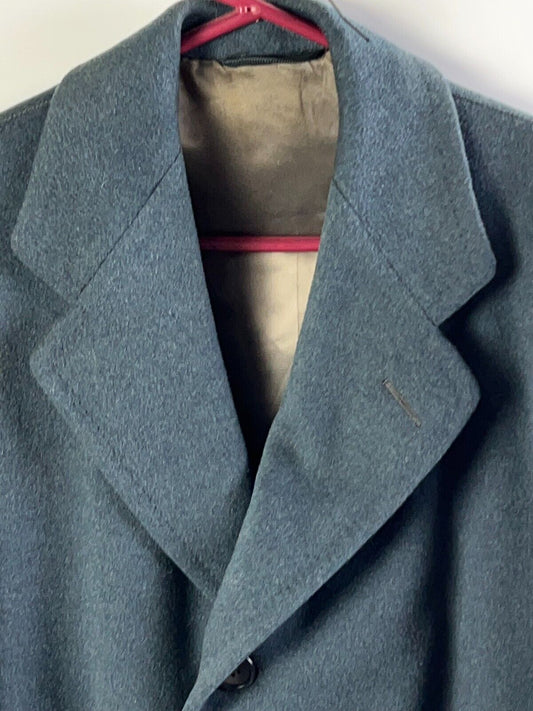 Sabelere Overcoat Mens Scottish Wool Coat Size M L Vintage 1970s