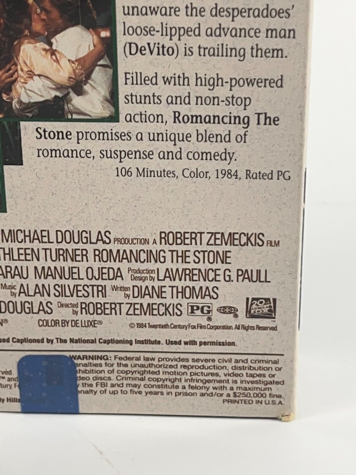 Romancing the Stone VHS Brand New Sealed 1984 CBS FOX  Rare EXC Condition