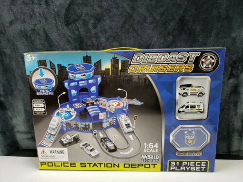 Diecast Cruisers Police Station Depot NIB