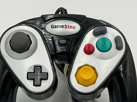 Manette filaire Nintendo GameCube de marque GameStop noire (non testée)