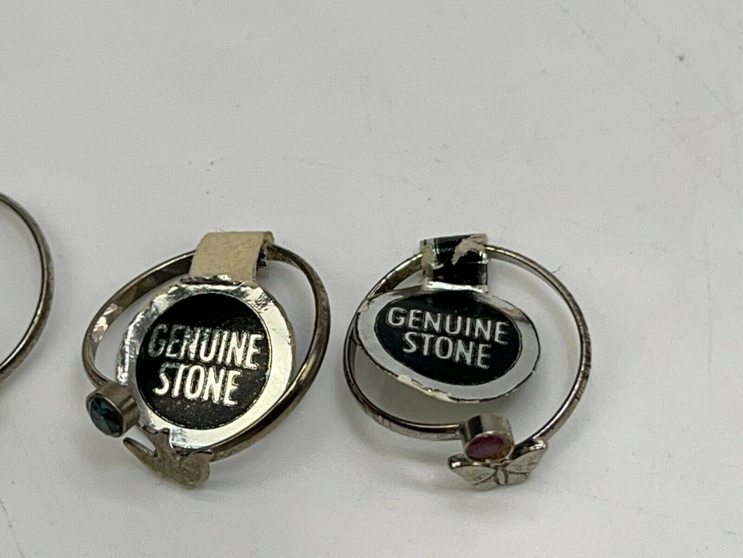 Genuine Stone Sterling Silver rings Set of 3