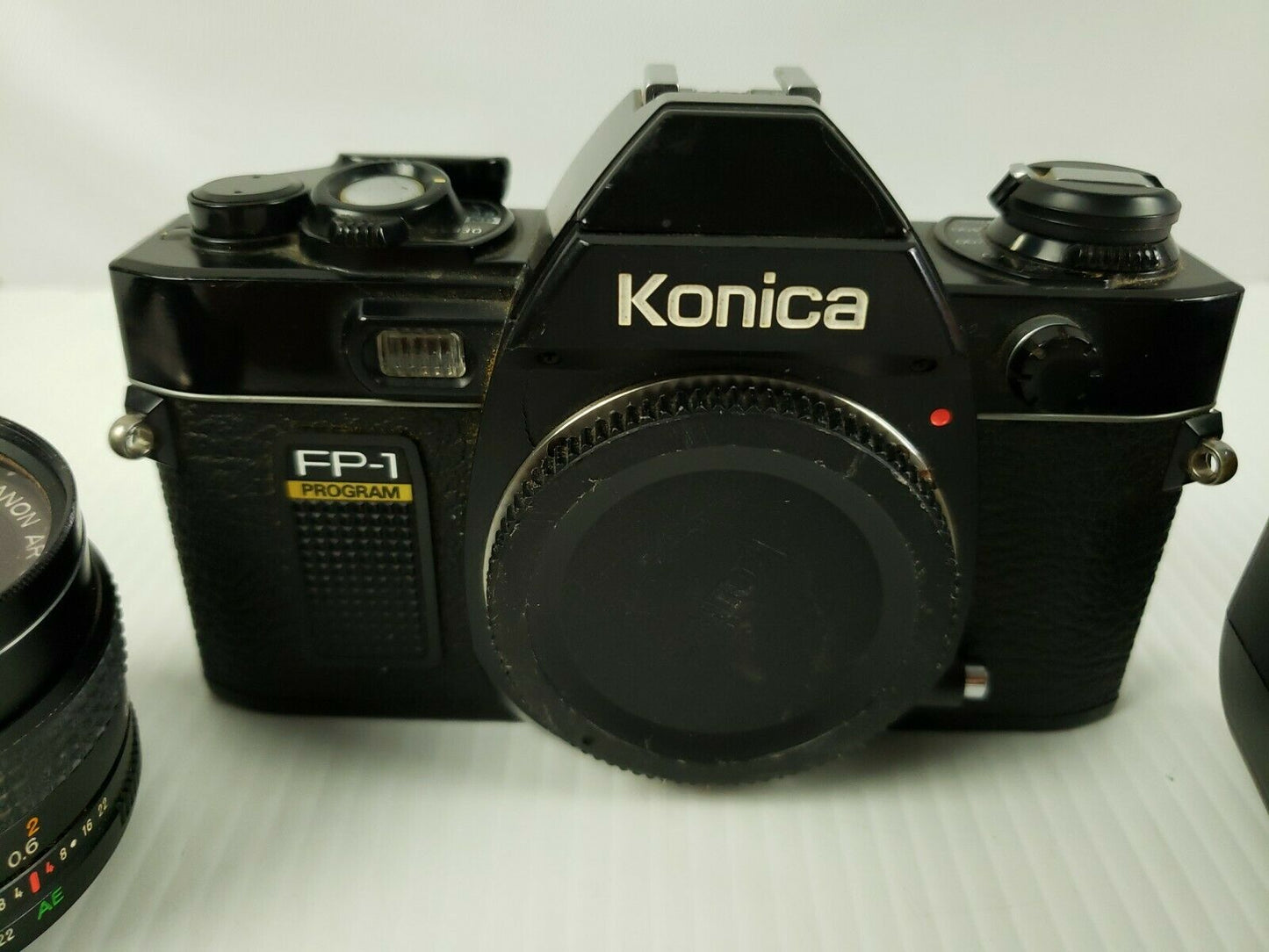 Konica FP-1 & Konica Hexanon AR 50mm F1.8 & Sunpak auto 322 D Needs battery