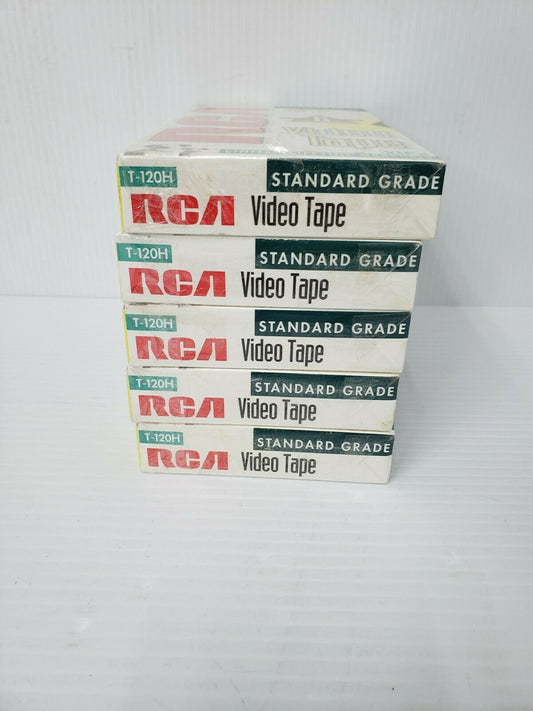 RCA 6 Hour Video Tape Standard Grade T-120H VHS Blank Tape Sealed 5-Pack