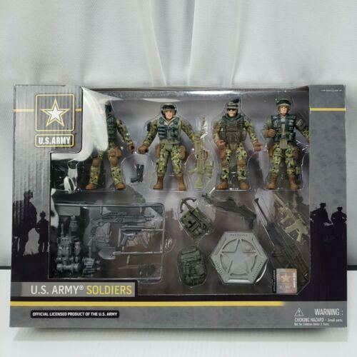 U.S. ARMY SOLDIERS 4 Figures, Equipment & Weapons Excite Licensed Product HTF